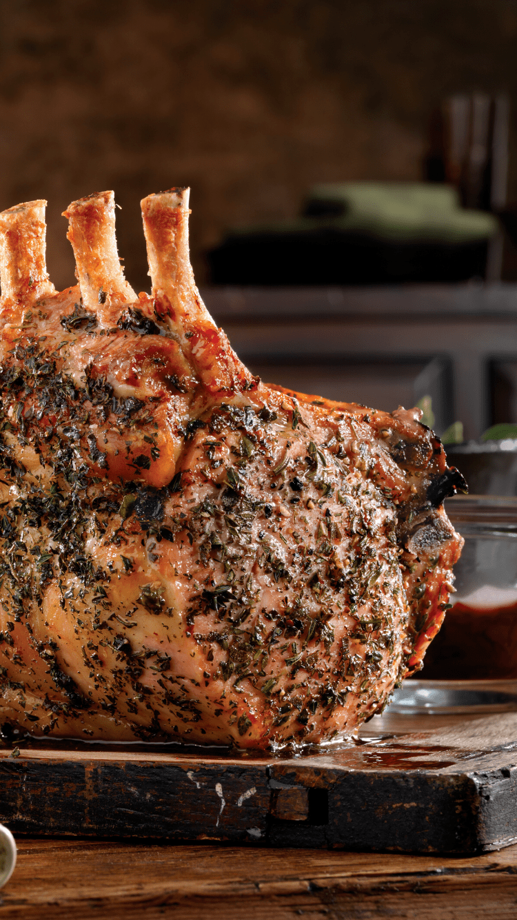 Traditional Herb Crusted Prime Rib with Red Wine&nbsp;Reduction!